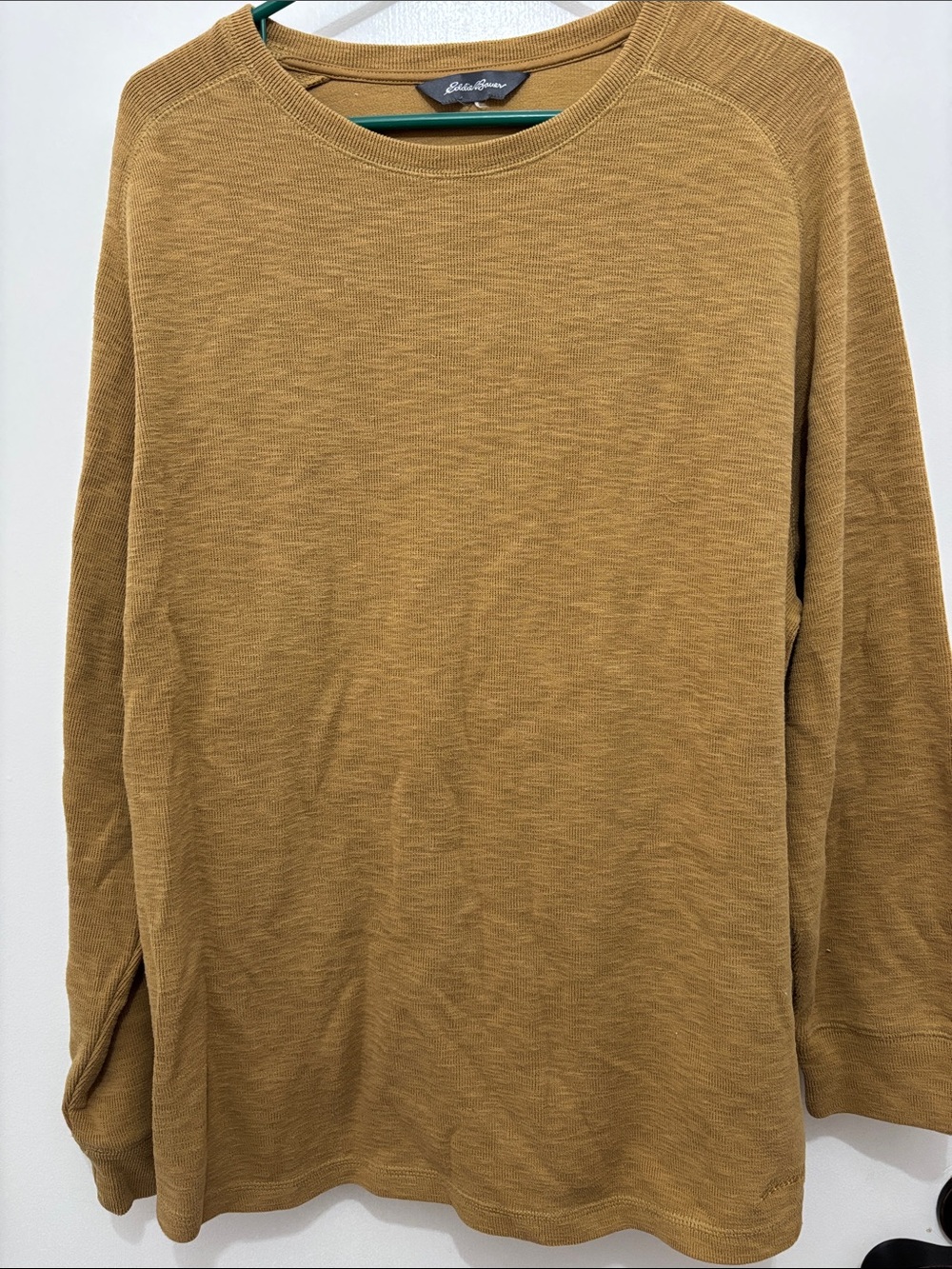 Eddie Bauer Long Sleeve Crewneck - Mustard Brown Sz XL